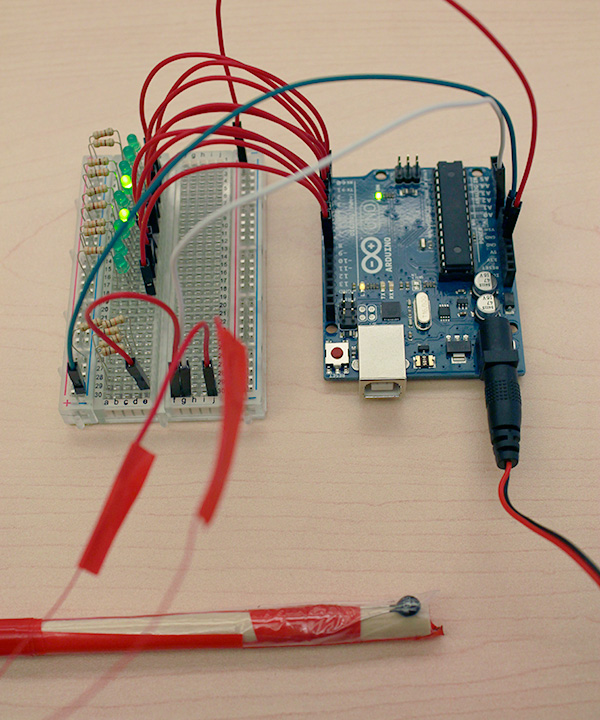 Diagram of finished cicada detector kit