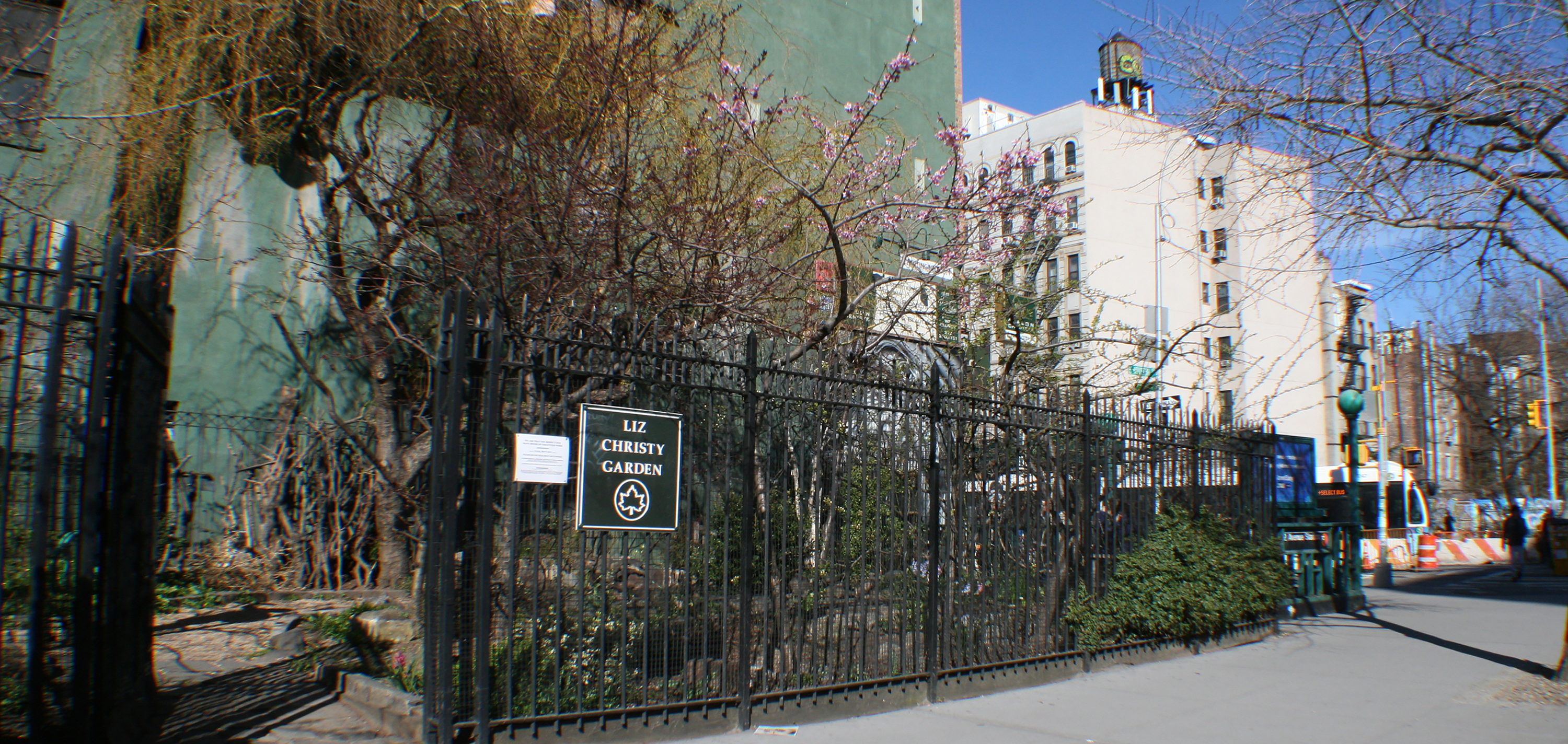 Garden with subway station