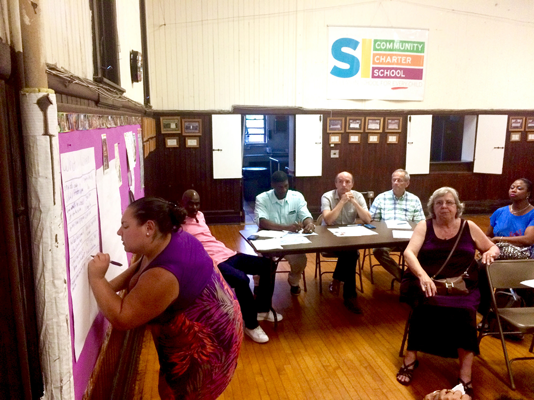 Resident of Staten Island casting a vote