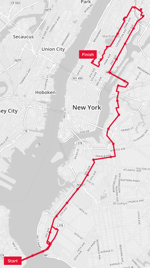 2014 New York Marathon Route | WNYC